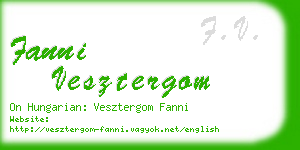 fanni vesztergom business card